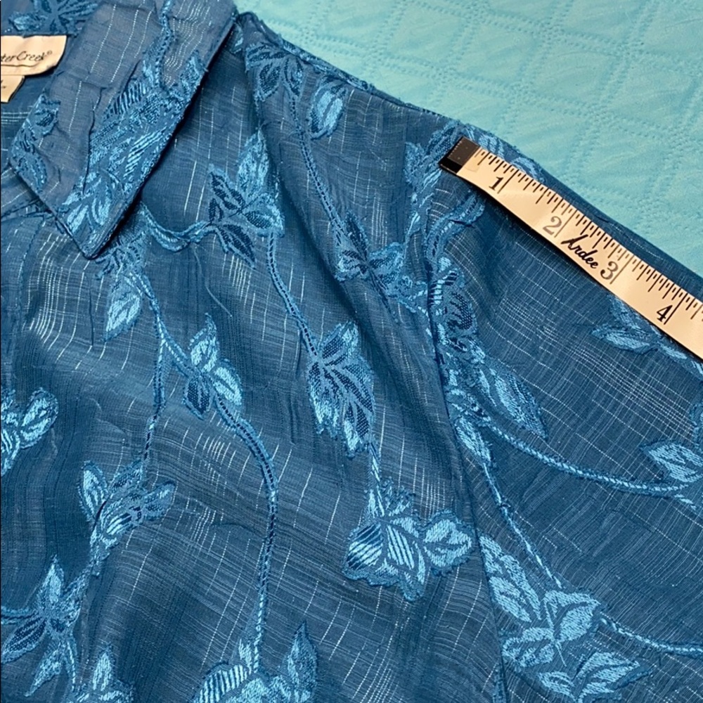 Coldwater Creek Teal Ladies Blouse Size M